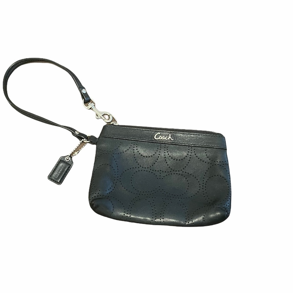 Coach Large Logo Wristlet (Black)